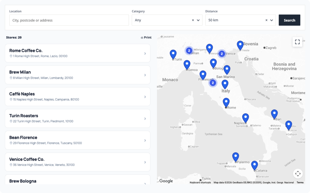 Accordion Directory layout preview